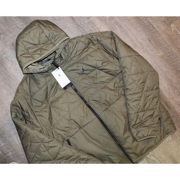 Nike Air Jordan Men's Therma FIT Jacket Olive Green Size XL XXL Large NWT - Picture 4 of 8